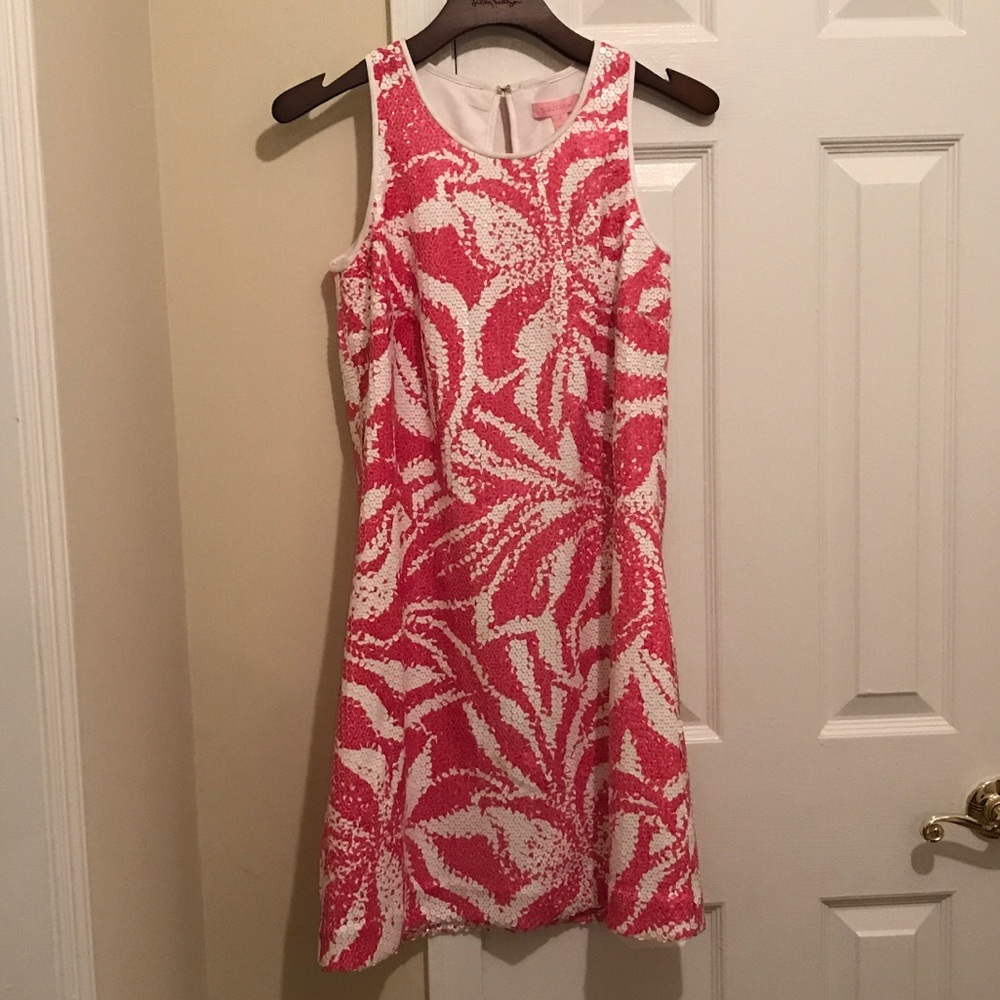 Lilly Pulitzer Courtin Dress in Orchid Pink Sequin
